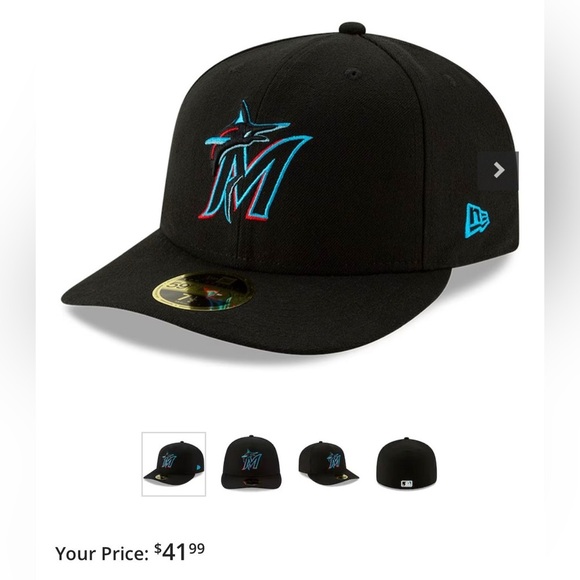 Miami Marlins New Era On-Field Authentic Collection 59FIFTY Fitted Hat - Picture 2 of 5